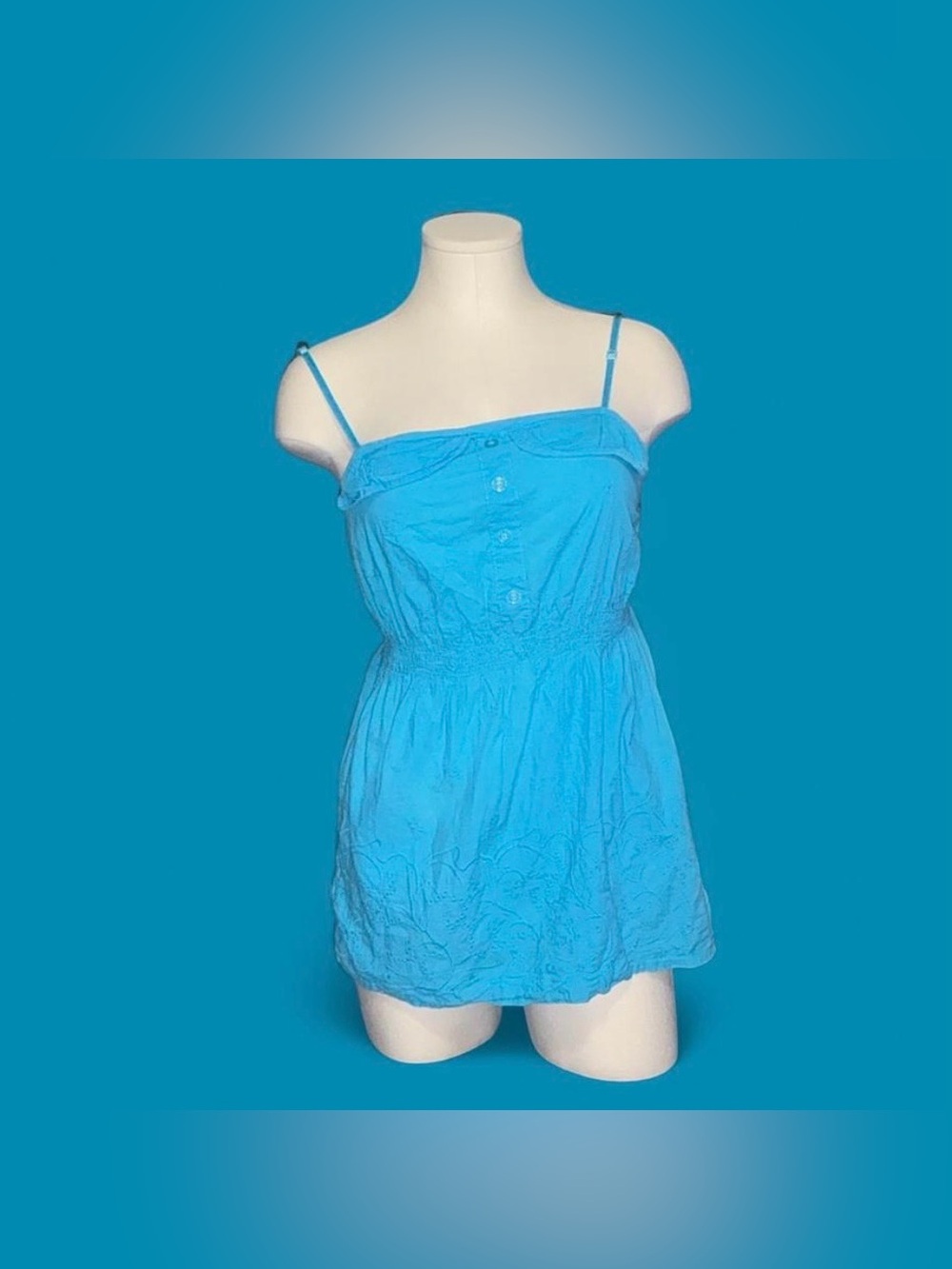 Source Unknown Bright Turquoise Spaghetti-Strap Camisole